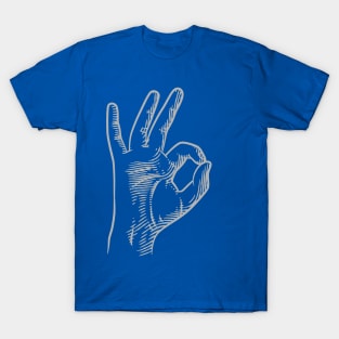 OK Scuba Diving, free diving hand symbol T-Shirt